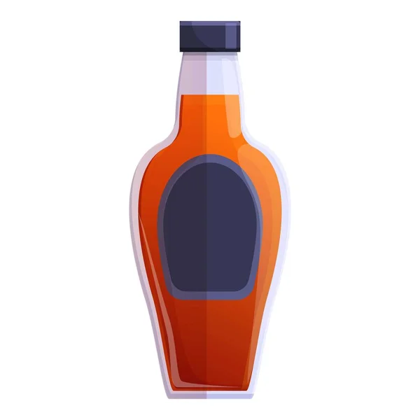 Icône de bouteille en fût de bourbon, style dessin animé — Image vectorielle