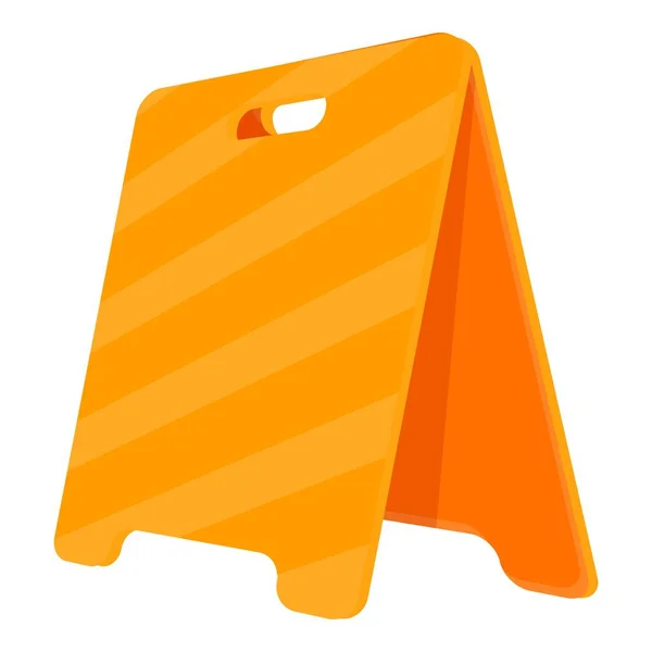 Attention barrier icon, cartoon style — Stock Vector