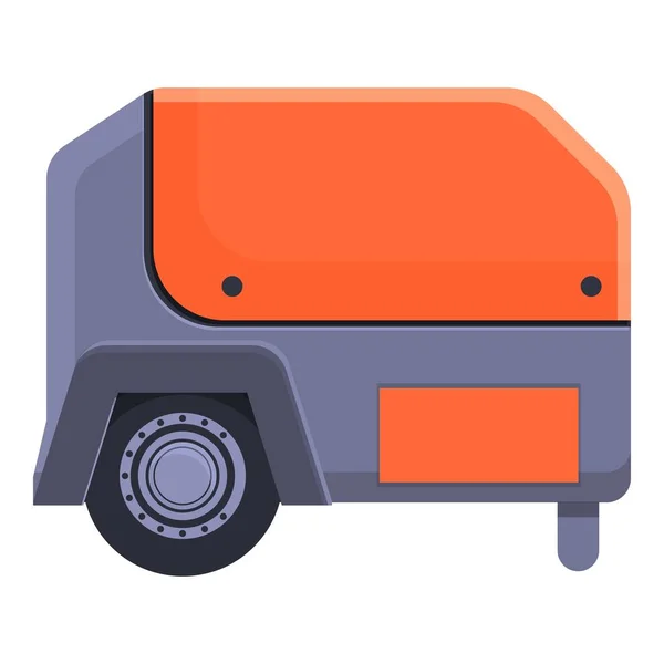 Ícone do compressor do reboque, estilo dos desenhos animados — Vetor de Stock