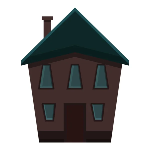 Friedhof gruselige Haus-Ikone, Cartoon-Stil — Stockvektor