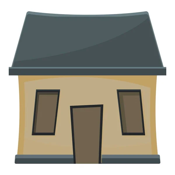 Facade creepy house icon, cartoon style — Stock Vector