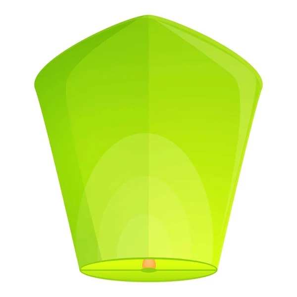 Fiamma icona lanterna galleggiante, stile cartone animato — Vettoriale Stock