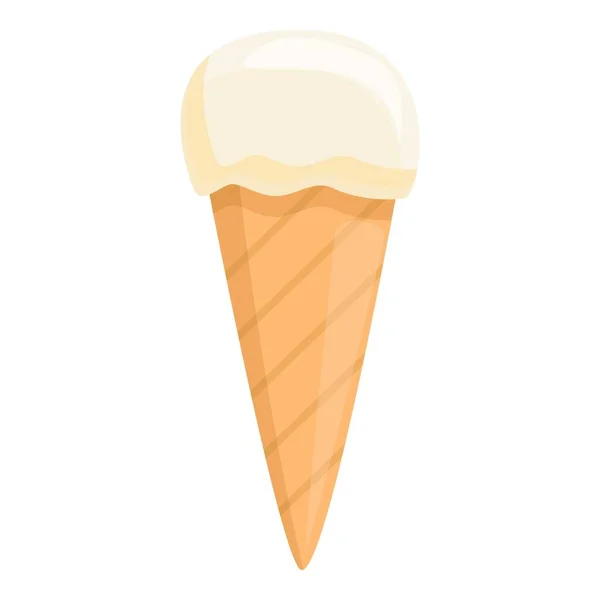 Icono de helado de lácteos, estilo de dibujos animados — Archivo Imágenes Vectoriales