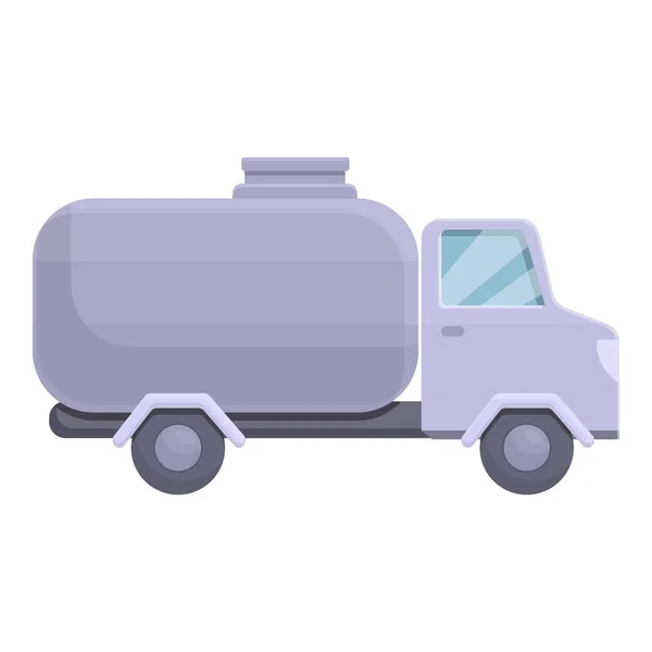 Ícone de caminhão de esgoto, estilo dos desenhos animados — Vetor de Stock