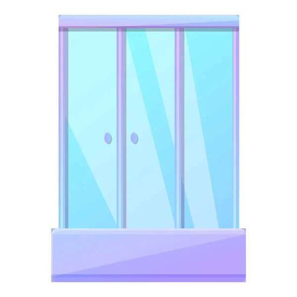 Icono del puesto de ducha habitación, estilo de dibujos animados — Vector de stock