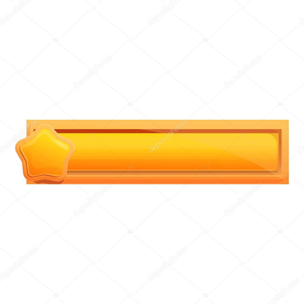 Gold star loading icon, cartoon style