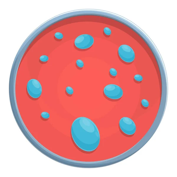 Boîte de Petri icône de sang, style dessin animé — Image vectorielle