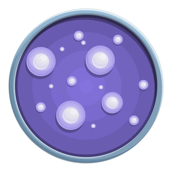 Petri dish hospital icon, cartoon style — Stock Vector