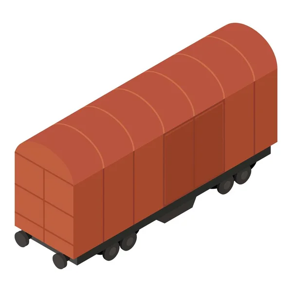 Icono de vagón de tren, estilo isométrico — Vector de stock