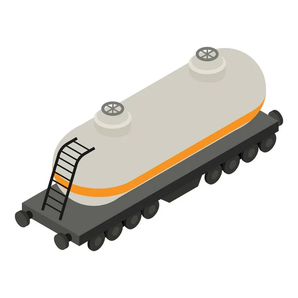 Wagon oil tank icon, isometric style — Stock Vector