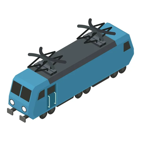City electric train icon, isometric style — Stock Vector