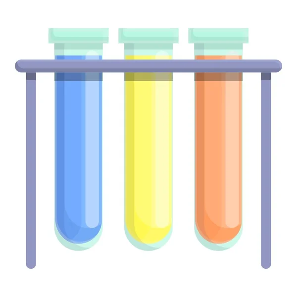 Test tube tudós ikon, rajzfilm stílus — Stock Vector