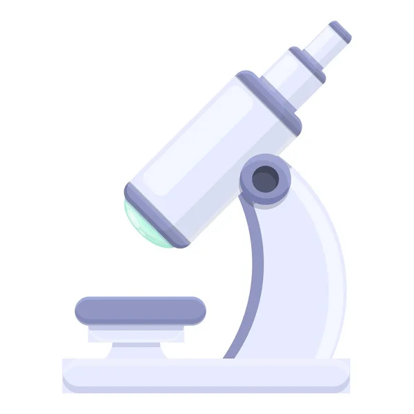 Вчений мікроскоп значок, мультиплікаційний стиль — стоковий вектор