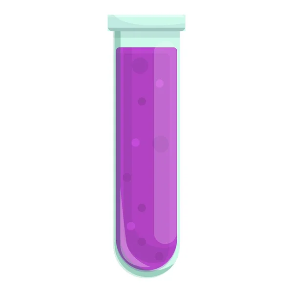 Icône de tube à essai de scientifique de laboratoire, style dessin animé — Image vectorielle