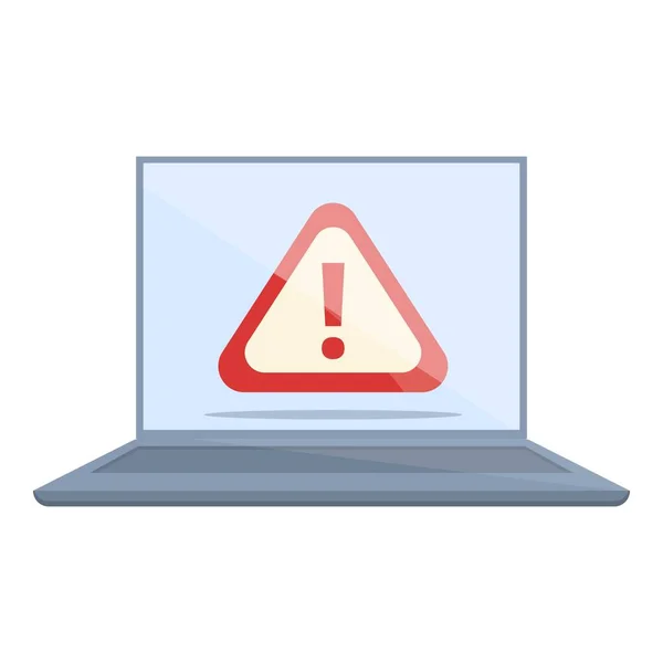 Erkennen von Malware Laptop-Symbol, Cartoon-Stil — Stockvektor