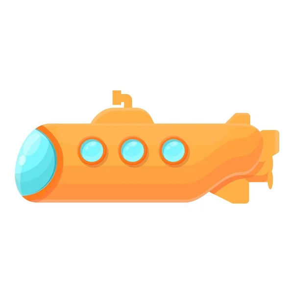 Ocean submarine icon, cartoon style — Stock Vector