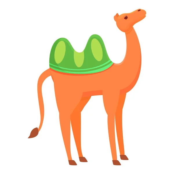 Ícone de camelo vivo, estilo cartoon — Vetor de Stock