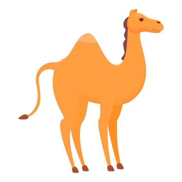 Drôle d'icône de chameau, style dessin animé — Image vectorielle