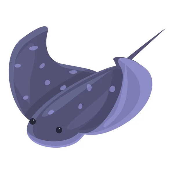 Water stingray icon, cartoon style — Stock Vector