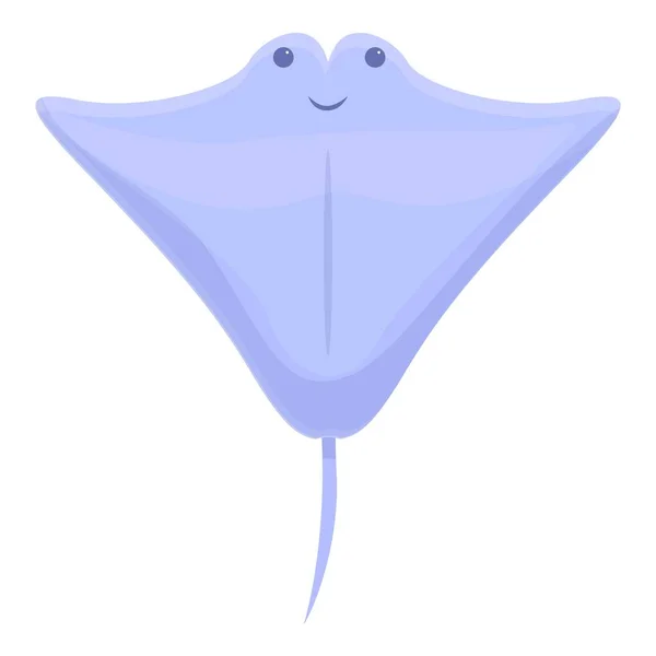 Smiling stingray ícone, estilo dos desenhos animados — Vetor de Stock