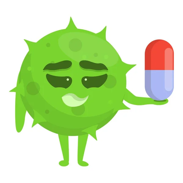 Icono de resistencia a los antibióticos, estilo de dibujos animados — Archivo Imágenes Vectoriales