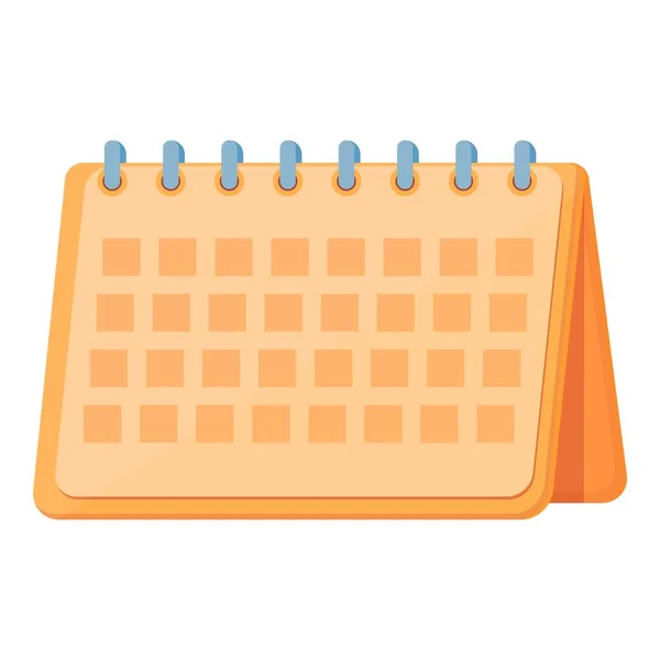 Ícone de agenda de tarefas do calendário do escritório, estilo dos desenhos animados — Vetor de Stock