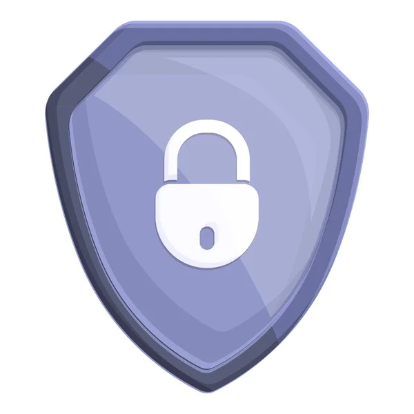Larm lösenord skydd ikon, tecknad stil — Stock vektor