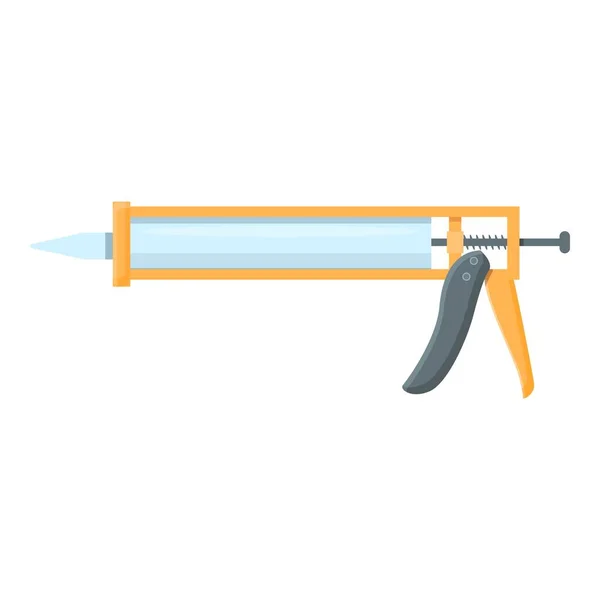 Bottle silicone caulk gun icon, cartoon style — Stock Vector