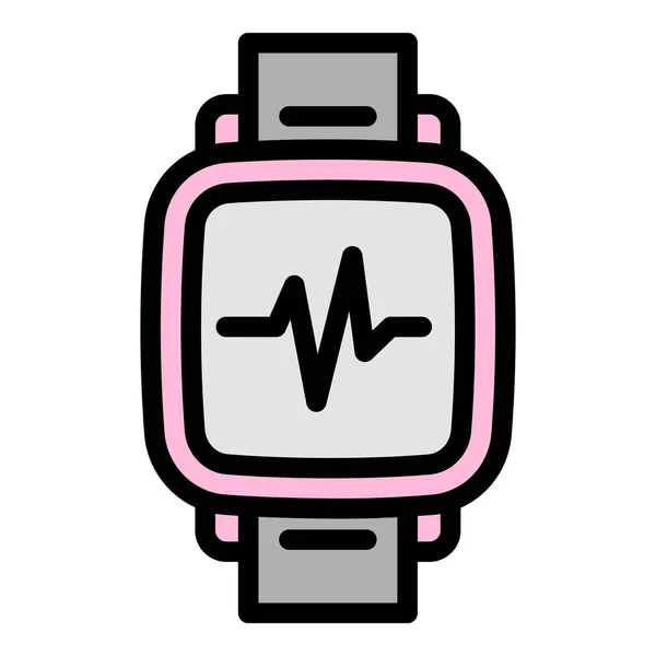 Fitness smartwatch ikon, kontur stil — Stock vektor