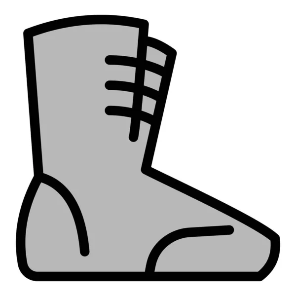 Icône chaussures de boxe, style contour — Image vectorielle