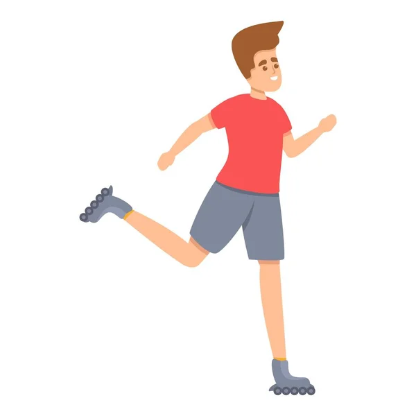 Icône de roller sport, style dessin animé — Image vectorielle