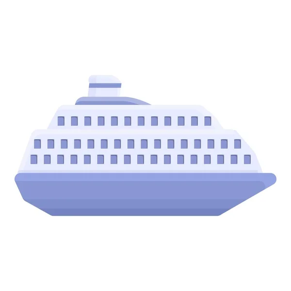 Πλοίο εικονίδιο ατμόπλοιο, στυλ κινουμένων σχεδίων — Διανυσματικό Αρχείο