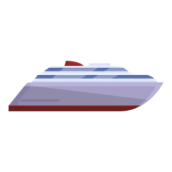 Icône bateau ferry, style dessin animé — Image vectorielle