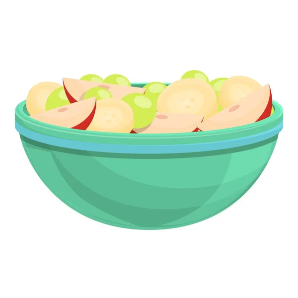 Ícone de salada de frutas, estilo cartoon — Vetor de Stock