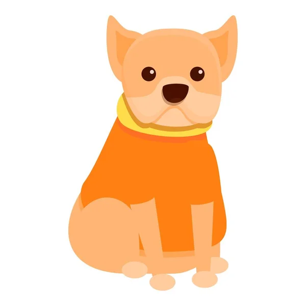 Animální pes oblečení ikona, kreslený styl — Stockový vektor