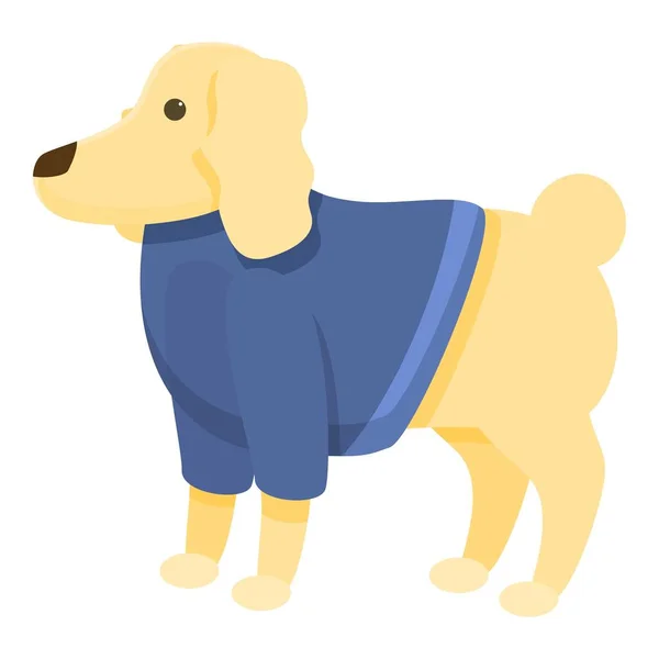 Traje de perro icono de la ropa, estilo de dibujos animados — Vector de stock