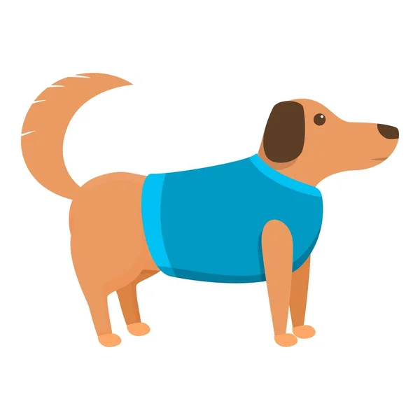 Icono de ropa de perro de lana, estilo de dibujos animados — Vector de stock