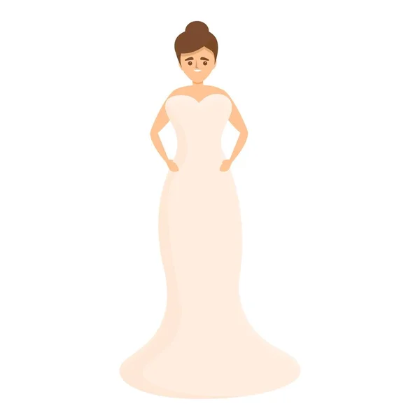 Ікона весільної сукні, мультиплікаційний стиль — стоковий вектор