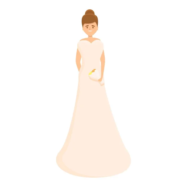 Vestido de novia de novio icono, estilo de dibujos animados — Archivo Imágenes Vectoriales