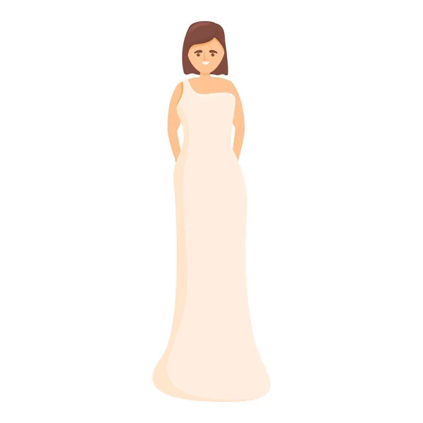 Evento icono de vestido de novia, estilo de dibujos animados — Archivo Imágenes Vectoriales