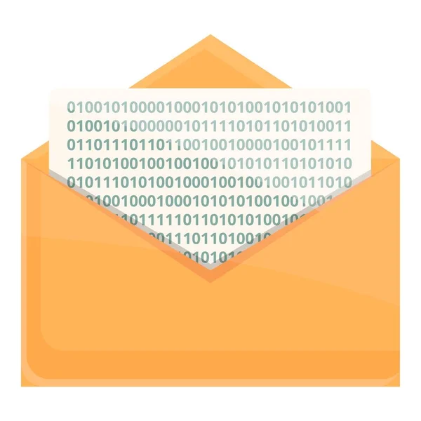 Ícone de e-mail Cipher, estilo dos desenhos animados —  Vetores de Stock