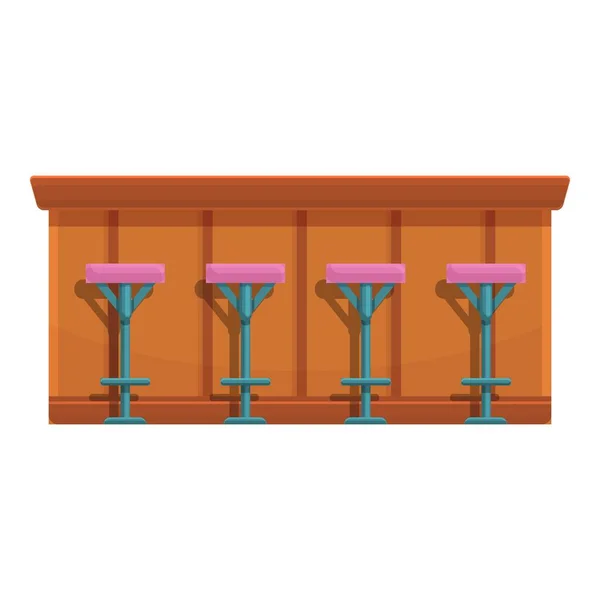 Stoel bar teller pictogram, cartoon stijl — Stockvector