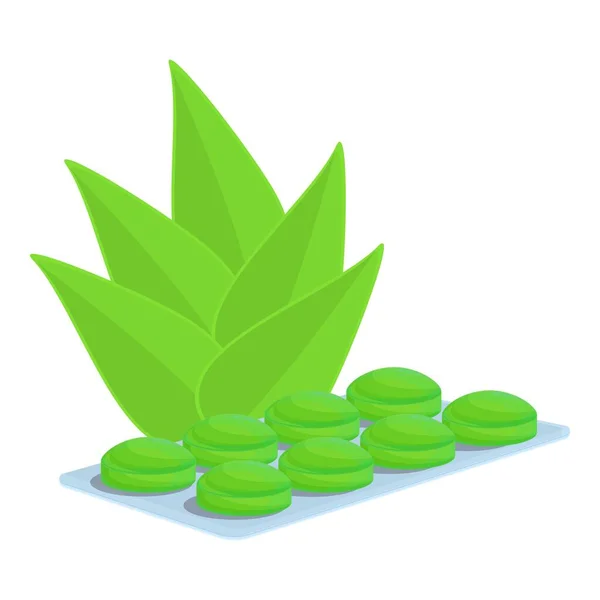 Aloe tosse gocce icona, stile cartone animato — Vettoriale Stock
