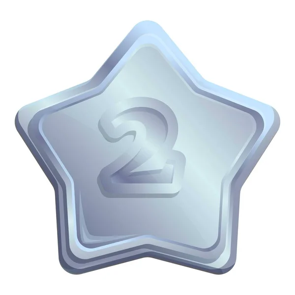 Luogo d'argento icona stella, stile cartone animato — Vettoriale Stock