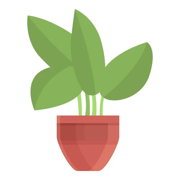 Semeando planta pote ícone, estilo dos desenhos animados — Vetor de Stock