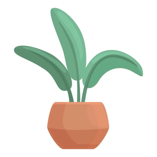 Icono de maceta de planta de cuidado, estilo de dibujos animados — Vector de stock