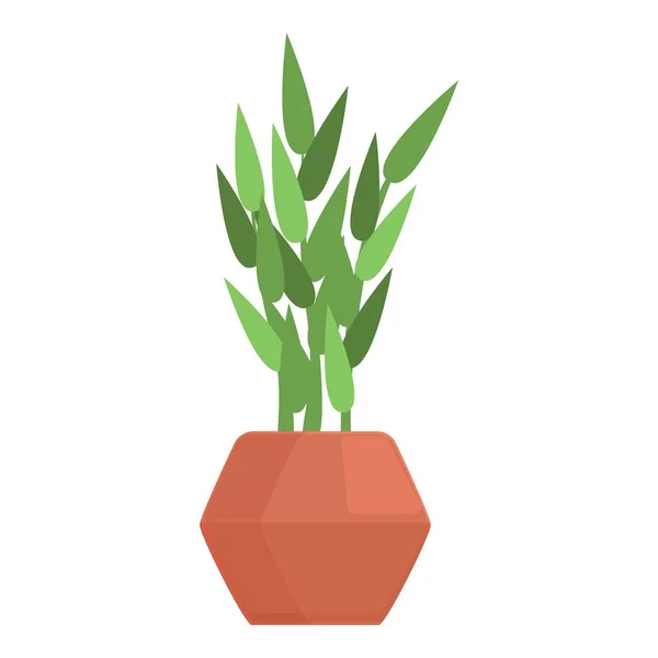 Icono de maceta de planta interior, estilo de dibujos animados — Vector de stock