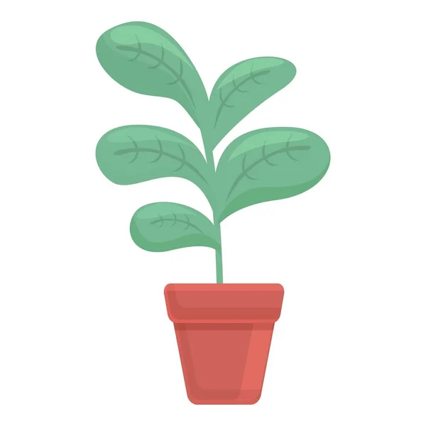 Icono de maceta de planta natural, estilo de dibujos animados — Vector de stock