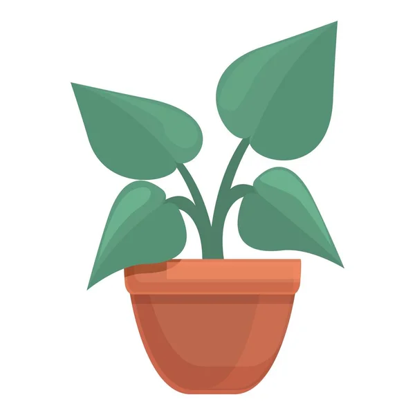 Nuevo icono de maceta de planta, estilo de dibujos animados — Vector de stock