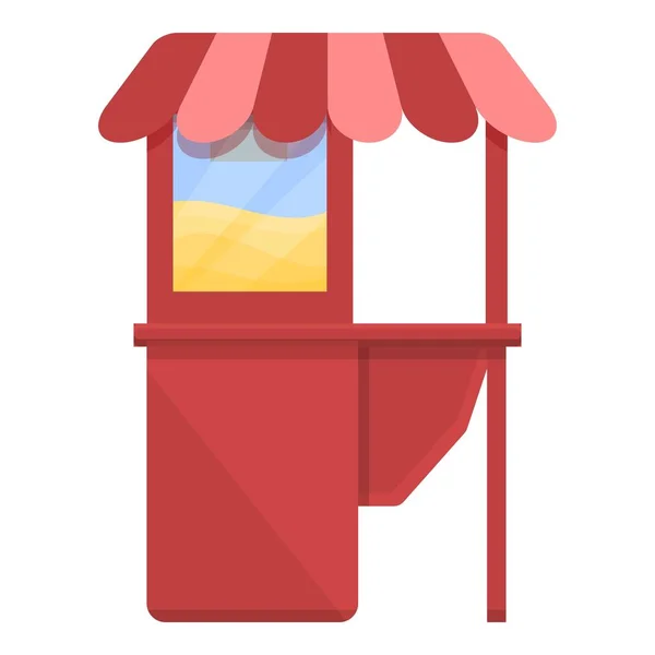 Popcorn butik ikon, tecknad stil — Stock vektor